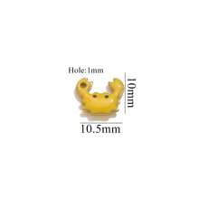 20pcs Stainless Steel Fashion Colorful Cake Seahorse Star Crab Small Pendant Tail Chain Pendant DIY Necklace Bracelet Jewelry Accessories Making
