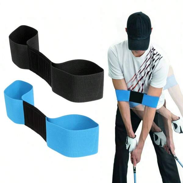 Bracelet de formation au swing de golf, alignement de geste élastique réglable, améliore la posture et la technique, améliore les compétences au golf. Pour les débutants, cela augmente la flexibilité des épaules, la distance et le contrôle