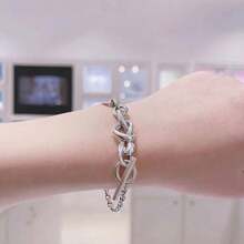 Bestselling S925 Sterling Silver Arrow Through Heart Snake Bone Bracelet, Suitable For Original DIY Bracelet, Fashionable & Elegant Jewelry Gift For Women's Birthday