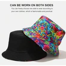 Unisex Reversible Bucket Hat For Beach And Fishing - Tiger - View 10