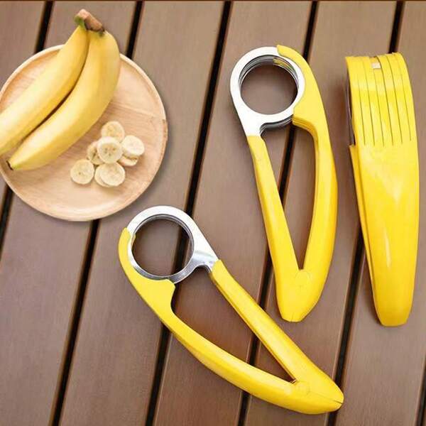 1pc Banana Slicer, Multifunctional Manual Thin Sausage/Fruit Salad Cutting Gadget