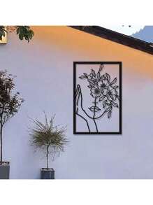 1pc 30*45cm Abstract Woman Line Pattern Metal Decorative Wall Art Hanging, Personalized Art Wall Decor, Suitable For Home, Living Room, Dining Room, Bedroom, Bathroom, Valentine's Day Gift