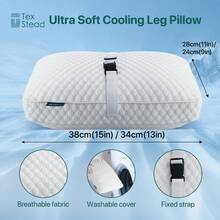 Cooling Knee Pillow For Side Sleepers, Full Support For Thighs And Knees; Side Sleeping Leg Pillow, Placed Between Legs To Correct Spine Alignment. - Creamy White - View 18