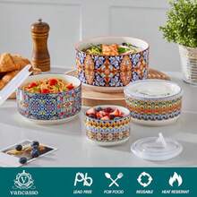 Vtopmart 2Pack 2260ml 76.4oz Large Glass Storage Containers With Lids Meal Prep Food Container Set With Snap Airtight Lid For Baking Microwave Oven Leak Proof For Freezer Dishwasher Green Daily Pick