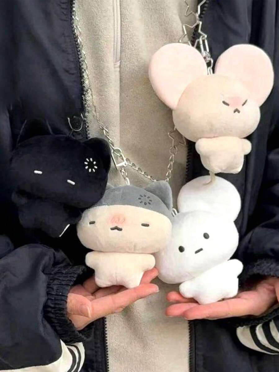 1 件创意个性超可爱小猫老鼠吊坠动物钥匙扣毛绒钥匙扣动漫钥匙扣女士钥匙扣汽车钥匙扣配件包包饰品卡片相册配件房间装饰挂件情侣钥匙扣派对装饰礼品配件生日礼物节日礼物周年纪念礼物 - 彩色 - 查看 1