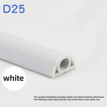 1M X 2CM Self-Adhesive PVC Floor Wire Organizer Tube, Cable Concealer Floor Cord Management - For Hiding Wires, Preventing Tripping, Cable Management | Wire Protector Sleeve | Durable PVC Material