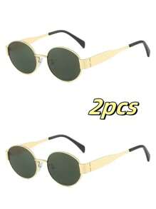 1 Juego/2 Juegos/3 Juegos/4 Juegos/6 Juegos Gafas de marco ovalado superligero y oversize, versátiles y de moda, adecuadas para mujeres, marco grande adelgazante para ir de fiesta, para combinar con la vida diaria y como accesorio de viaje al aire libre, de estilo vintage ovalado imprescindibles para el verano, como atuendo para salir, de vuelta al colegio