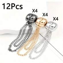 2/3/4/6/8/10/12pcs Magnetic Waist Cincher Clips, Adjustable T-Shirt Hem Clips, Perfect Fit, Metal Snap Buttons, Available In White/Gold/Black