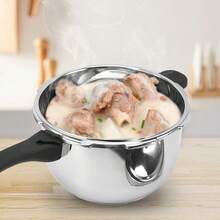 Olla Express Presion 3L/5L Acero Inoxidable Compatib Inducción Olla a Presión de Acero Inoxidable, 3L/5L, Base Compatible con Inducción, Tapa con Cierre de Bloqueo - Plateado - Ver 10