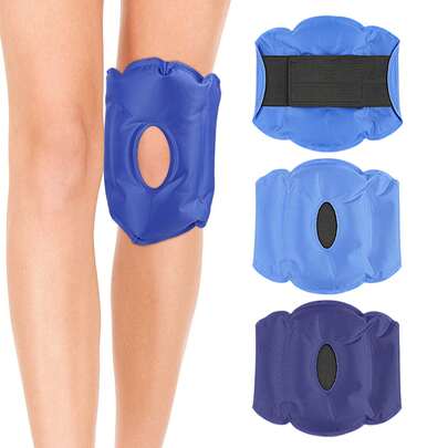 1 件冰袋护膝，凝胶冰袋包，可重复使用冷热疗法护膝，柔软凉爽腿套健身房配件膝盖支撑运动护膝健身房护膝