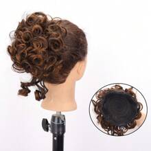 Small Curly Ponytail Bun Hair Pack Bun Synthetic High Heat Resistant Material Suitable For Daily Wear Increase Hair