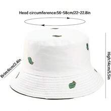 Unisex Reversible Bucket Hat For Beach And Fishing - Cactus - View 8