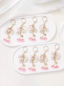 情人节女士时尚配饰创意设计亚克力樱桃吊坠花蝴蝶字母钥匙扣包鞋吊坠礼物送给朋友背包装饰包钥匙扣 - 彩色 - 查看 5