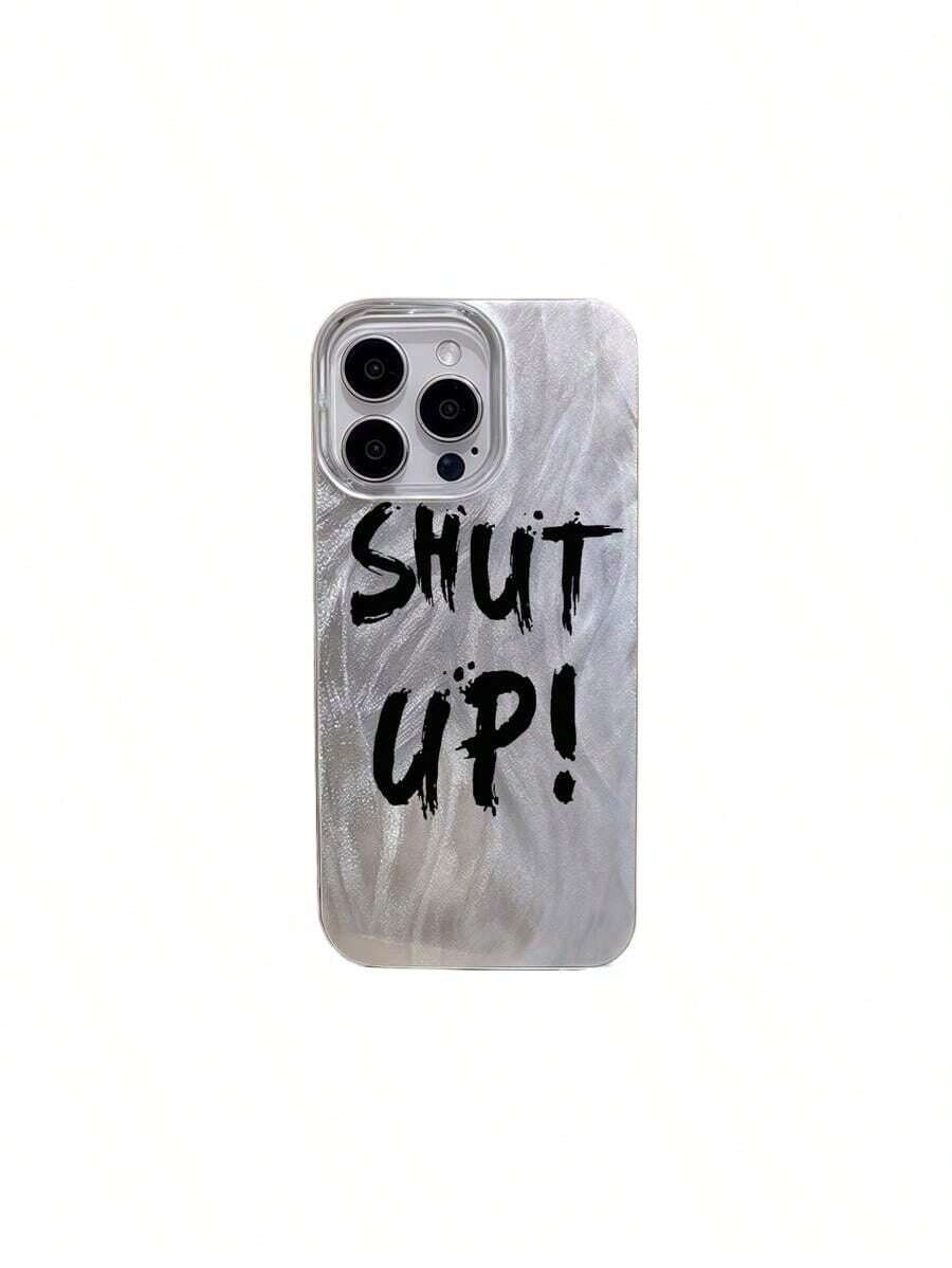 Funda para teléfono (1 unidad) Large Hole Yarn Design English X/XS XSMAX 11 12 13 14 15 16 - Plateado - Ver 1