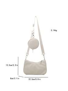 Monedero cuadrado con patrón geométrico mini, bolso bandolera cuadrado con patrón retro clásico para mujer con bolsillo colgante - Blanco - Ver 10