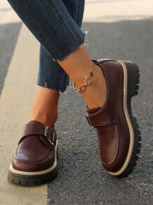 Mocassins polyvalents de mode pour femmes avec plateforme et semelle épaisse