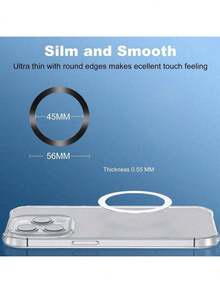 5 Packs Upgrade Smooth Rings For Magnetic Wireless Charger For 15 14 Pro Max 13 12 11 Mini Metal Iron Plate Sticker Magnet Car Phone Holder Plate Install Outside Of For Case - Black - View 4