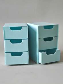 1 pieza Caja de almacenamiento de escritorio pequeña, organizador de muebles para accesorios, cosméticos, joyería