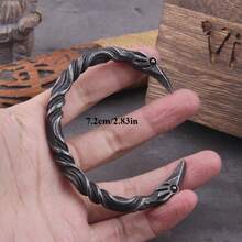 Nordic Vikings Nordic Crow Bracelet Men's Cuff Bracelet - Black - View 5