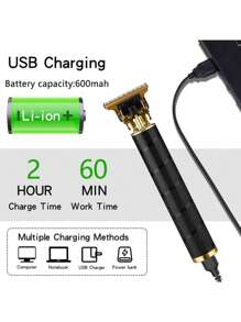 Hair Clipper Set, USB Rechargeable Electric Razor Fine Cutter Beard Trimmer Razor, Barber Trimming Machine Set, Cordless Hair Cutting Machine For Men- Perfect Gift For Fathers, Boyfriends, Birthdays, Holidays