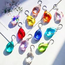 12 pièces/paquet Prismes de Suncatcher en cristal de 38 mm Bauhinia multicolores Cristaux de lustre de remplacement Perles de verre pour décoration de fenêtre suspendue