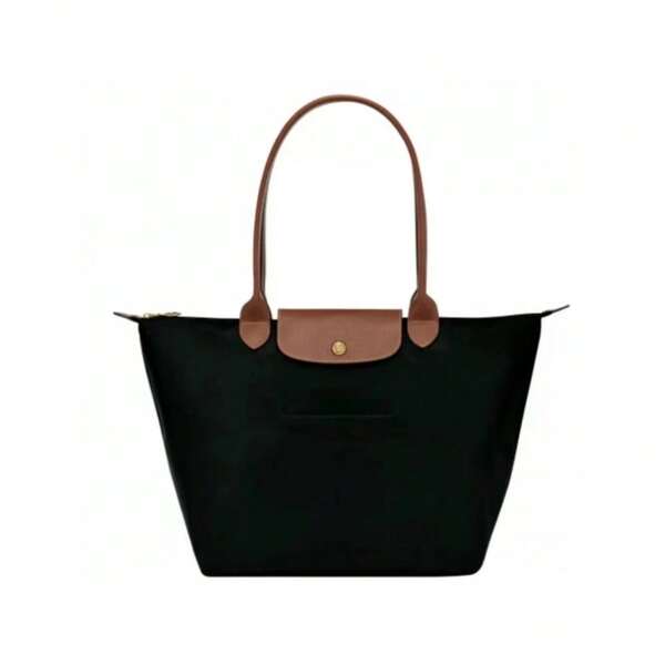 Sac à main grande capacité pour femme, sac fourre-tout, sac à bandoulière, sac à boulettes, sac sous les bras, sac en nylon, sac d'étudiant pliable