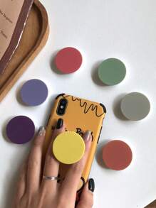 Airbag Phone Grip With Extension Bracket, Phone Holder Stand Korea Plain Phone Grip Phone Ring Holder Stand Retractable Bracket For Mobile Phones And Tablet Compatible With IPhone, Android Phone, Gift For Birthday, Family, Friends Push-Pull Phone Grip, Phone Accessories