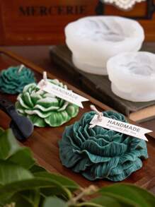 1pc Peony Flower Silicone Candle Mold, Suitable For Making 3D Floral Candles, Scented Stone, Resin Crafts And Other Handmade Items, Decor For Home, Mother's Day, Festivals, Parties