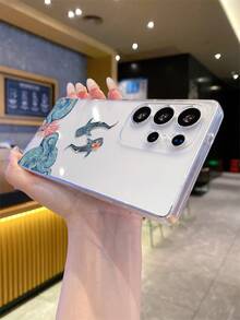 1pc Whale Design Transparent Anti-Scratch Anti-Fingerprint TPU Soft Phone Case, Precise Cutout For Camera Protection, Compatible With Samsung, Apple, Nothing, Pixel, INFINIX, Redmi - Clear - View 3