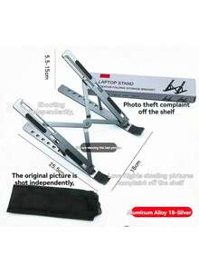 1pc Portable Laptop Stand, Height-Adjustable Desktop, Laptop Heat Dissipation, Foldable Tablet Stand, Storage Rack