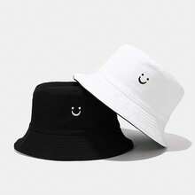 Unisex Reversible Bucket Hat For Beach And Fishing - 黑與白 - 查看 9