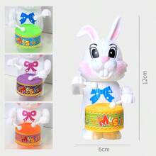 1 件随机颜色机械木制击鼓兔子玩具 - 彩色 - 查看 10