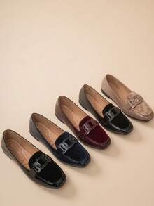 Fashionable Versatile Casual Flat Loafers - Bleu - View 2
