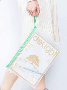 3 pezzi Borse a rete con zip a 5 colori, misure A3/A4/A5, borse porta zip di varie dimensioni, borse con zip impermeabili per conservazione, documenti, biglietti, cartoleria, elaborati d'esame, quaderni (colori casuali), per il ritorno a scuola, forniture scolastiche