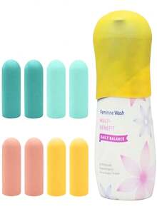 1件/4件/1套硅胶防漏旅行瓶套装便携式可再填充挤压容器用于洗发水乳液洗漱用品旅行瓶套装随身可再填充挤压容器用于洗发水乳液洗漱用品旅行瓶套装带便携式储物袋 - 彩色 - 查看 3