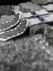 1 Par de Calcetines de Fútbol para Hombre con Agarre, Calcetines Atléticos Antideslizantes con Almohadillas Acolchadas para Fútbol/Baloncesto/Hockey