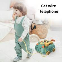 1 caja Juguetes de teléfono para bebés, juguetes musicales para bebés, juguetes musicales de coche para bebés, juguetes para niños y niñas, teléfonos de juego para niños, juguetes educativos para el desarrollo infantil, juguetes con luz con cara de gato linda, regalo para niños