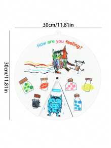 hoojojo 1 Peça Rotator de Monstro Emocional, Recursos Didáticos em Feltro, Jogo de Expressão de Vocabulário de Humor, Montessori, Adereços Interativos, Atividades em Sala de Aula, Trabalho em Equipe, Ferramentas de Ensino, Presentes de Feriado, Reuniões de Festa, Família, Sala de Aula, Classe.