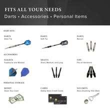 Sentry Dart Case, Holds 6 Darts And Accessories, Blue