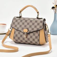 Women Crossbody - 卡其方格 - 查看 2