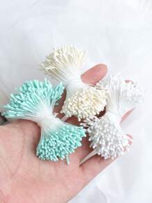 1pc Artificial Flower Stamens - Double-Headed Flower Stamens 2.36in, No Battery Required, Suitable For Weddings, Christmas, Flower Arrangement Decoration, DIY Sewing, Floral Decoration, Artificial Flowers, Wedding Decoration And Handicrafts - Home Floral Decoration Products - Plastic Material, Christmas Handicrafts, Elegant Decoration - No Container, No Electricity Required