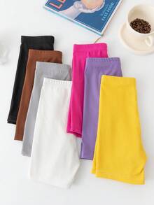 paquete de 7 polainas de 3/4 para niñas, apropiado para edades de 3 a 12 años, para todas las estaciones - Multicolor - Ver 6