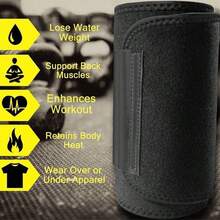 Waist Trimmer Sweat Waist Trainer For Women And Men Waist Sweat Enhancing Belt Band Belly Stomach Wrap Sauna Effect Tummy Control - Black - View 2