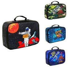 Reusable Insulated Lunch Bag With Stylish Galaxy, Dinosaur, Astronaut Graphic Patterns, Suitable For Adults, Women, Men, Portable Food Tote For Work, Picnic, Outdoor, Road Tripback To School School Stuff Bag For School Lunch Bag For Women Cooler Bag Picnic Accessories School Accessories