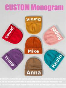 Customizable Unisex Beanie Hat - Personalized Photo/Text Print, Lightweight Stretchy Knit, Machine Washable Winter Ski Cap For Running, Workouts, Outdoor Activities & Thanksgiving Gifts, Winter Hats, Running Headwear, Versatile Headgear, Customizable Print