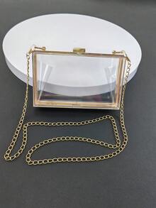 Cute Transparent Acrylic Shoulder Bag, Transparent Crossbody Bag, Evening Clutch, Handbag With Strap - Clear - View 13