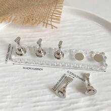 亚克力极光彩虹色矩形钻石形状美甲展示架，树脂水晶珠水钻复古韩国花朵激光 DIY 家居和户外女士母亲姐妹妻子女友婚礼美甲沙龙美容情人节使用