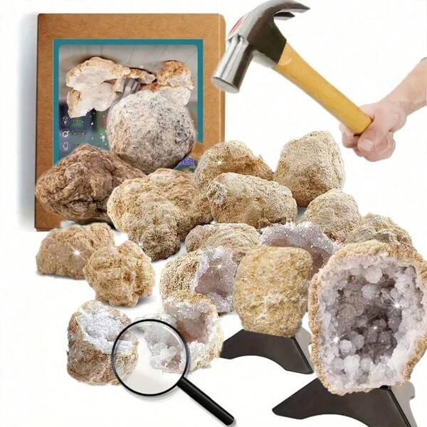 1 Stück natürlicher weißer Kristall Achat Edelstein, DIY Geschenkherstellung, spiritueller Dekorationstein, Meditationstherapie Kristall, bringt Glück, Feiertagsparty, bestes Feiertagsgeschenk, Kaifeng geodätisches Messerei - ein inspirierendes geologisches Geschenk, das eine Rohkollektion von Edelsteinen präsentiert