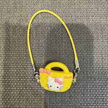 Sanrio 17cm Accesorio colgante LABUBU LBB Muñeca de casa de muñecas Modelo de escena DIY Pequeño ornamento Mini gato realista KITTY Muñeca de peluche Llavero para LABUBU