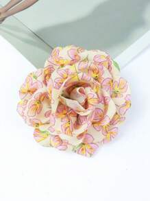 Handmade Sweet Floral Fabric Rose Flower Brooch, Hair Clip, Hat, Clothing Accessories For Women